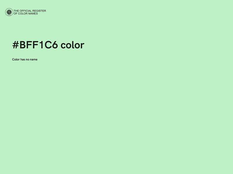 #BFF1C6 color image