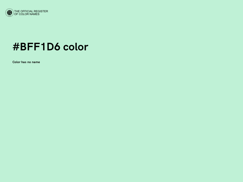 #BFF1D6 color image