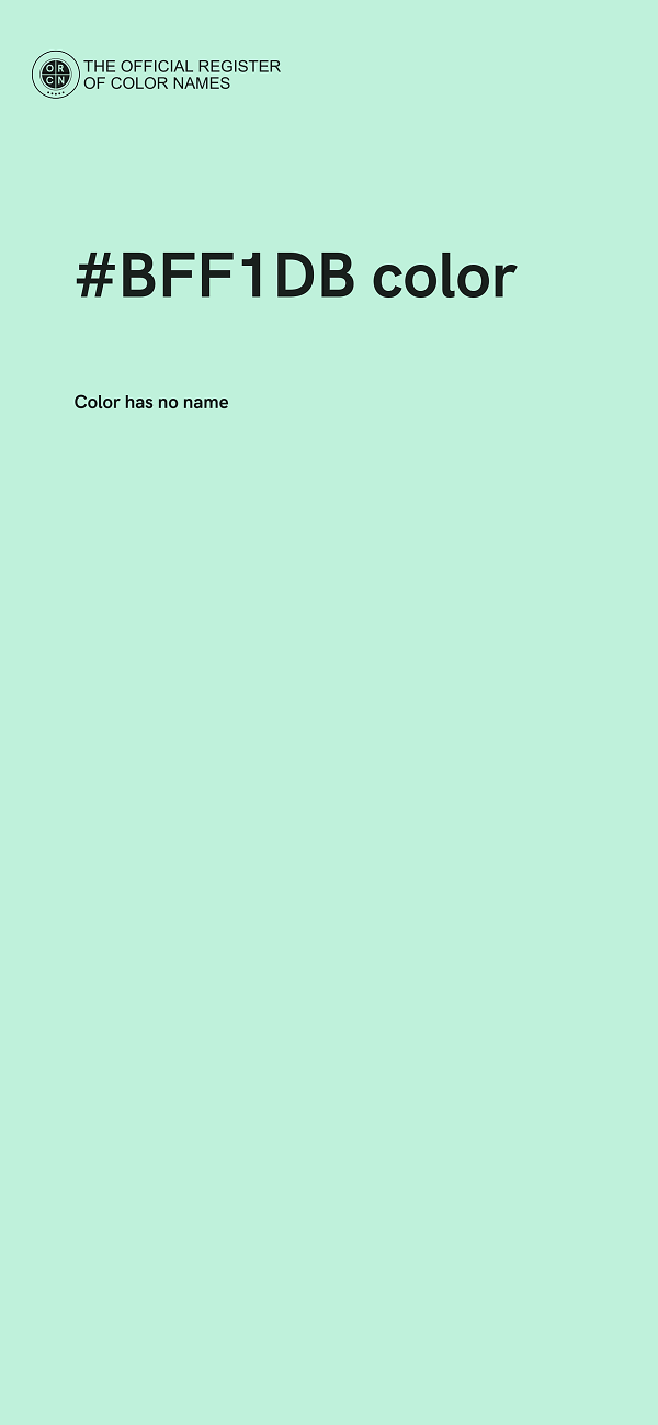 #BFF1DB color image