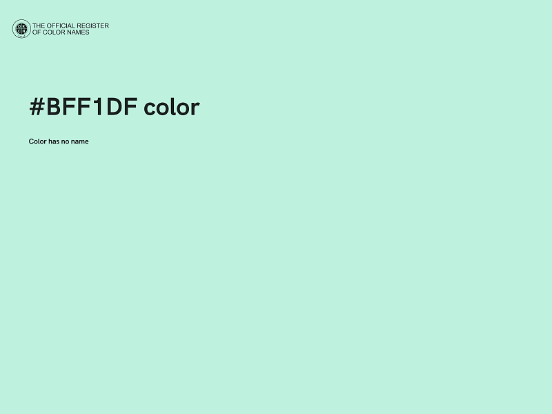 #BFF1DF color image