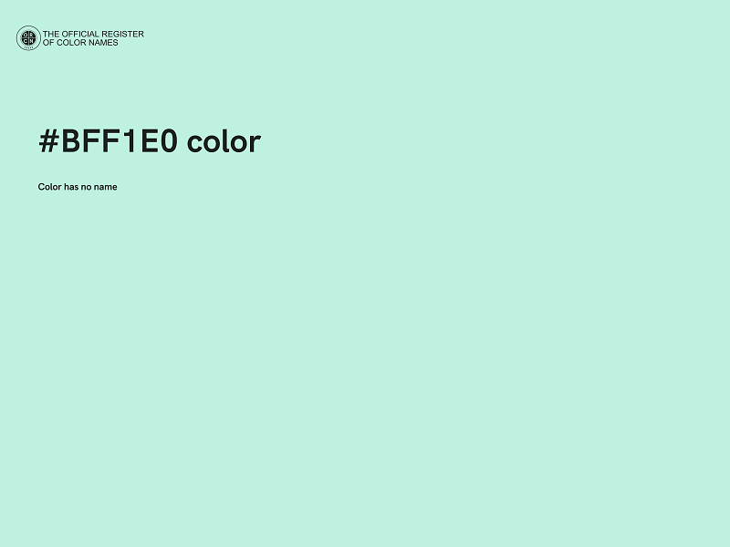 #BFF1E0 color image