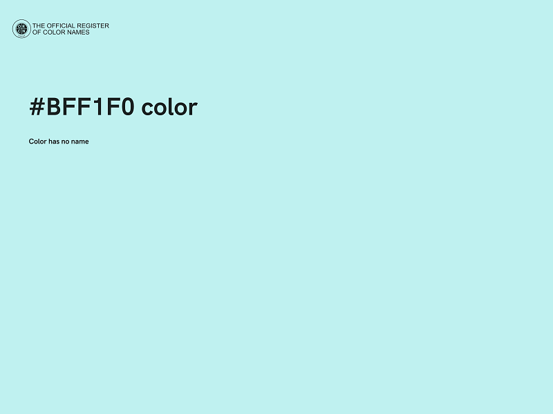 #BFF1F0 color image