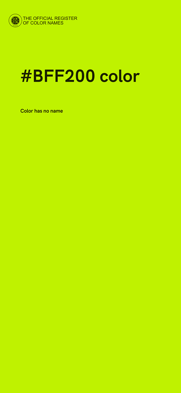 #BFF200 color image