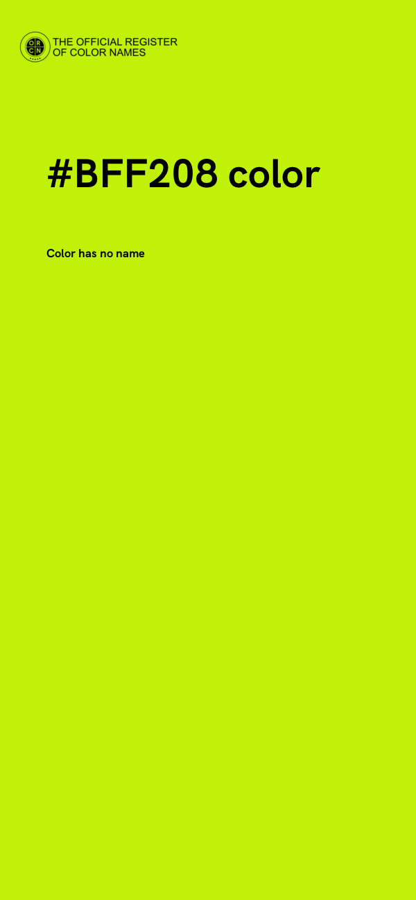 #BFF208 color image
