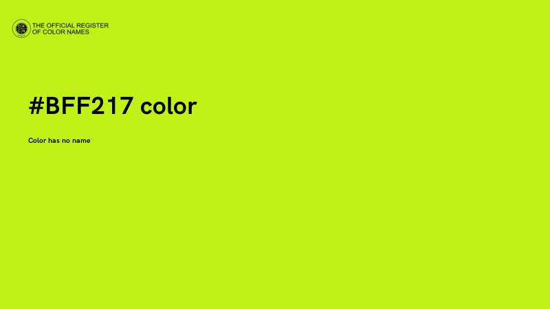 #BFF217 color image