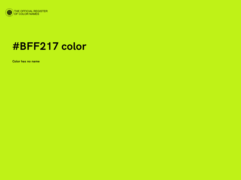 #BFF217 color image
