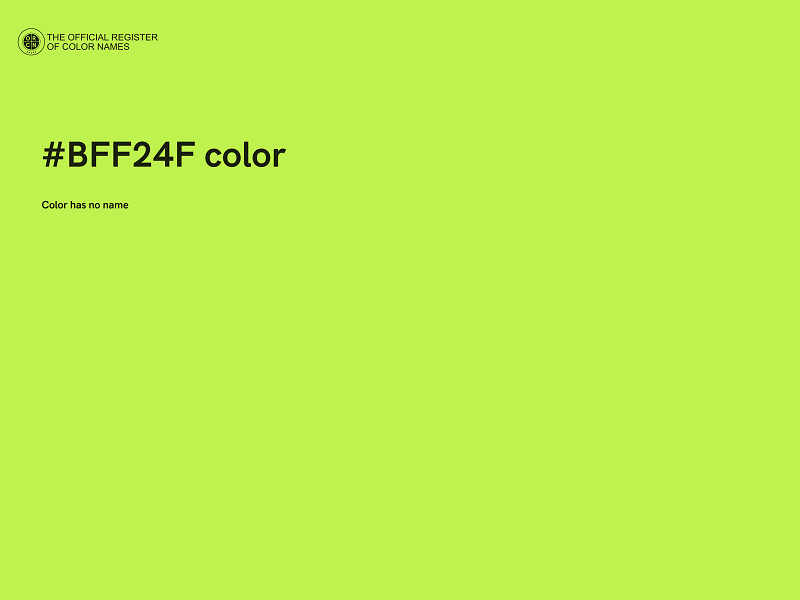 #BFF24F color image