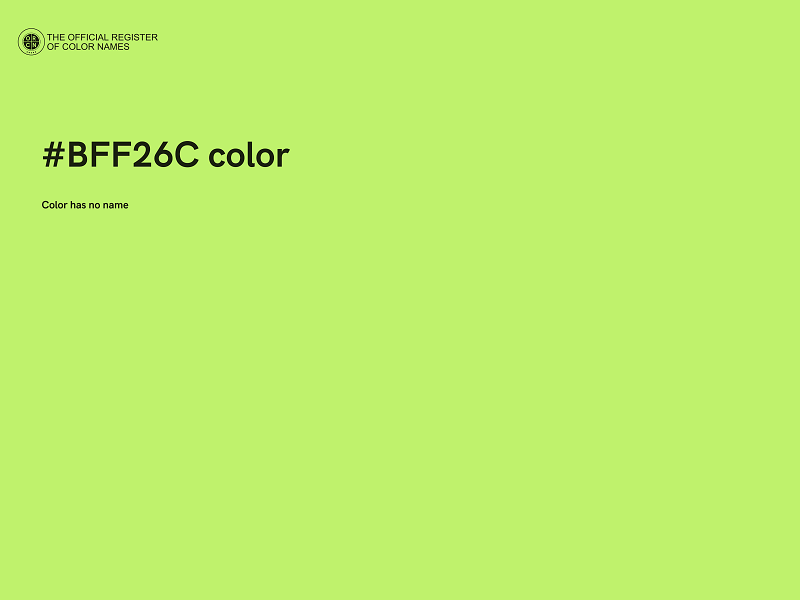 #BFF26C color image