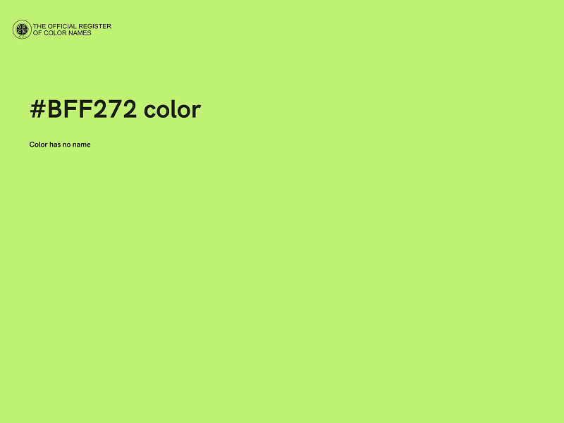 #BFF272 color image