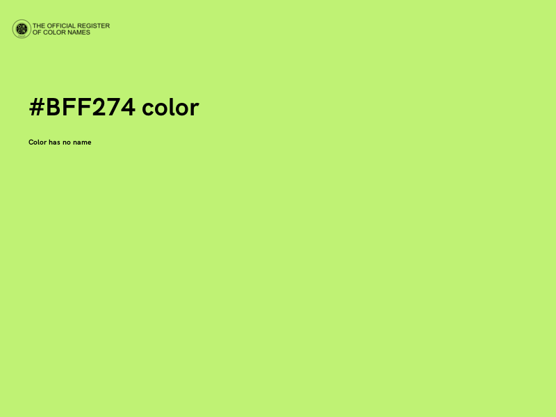 #BFF274 color image