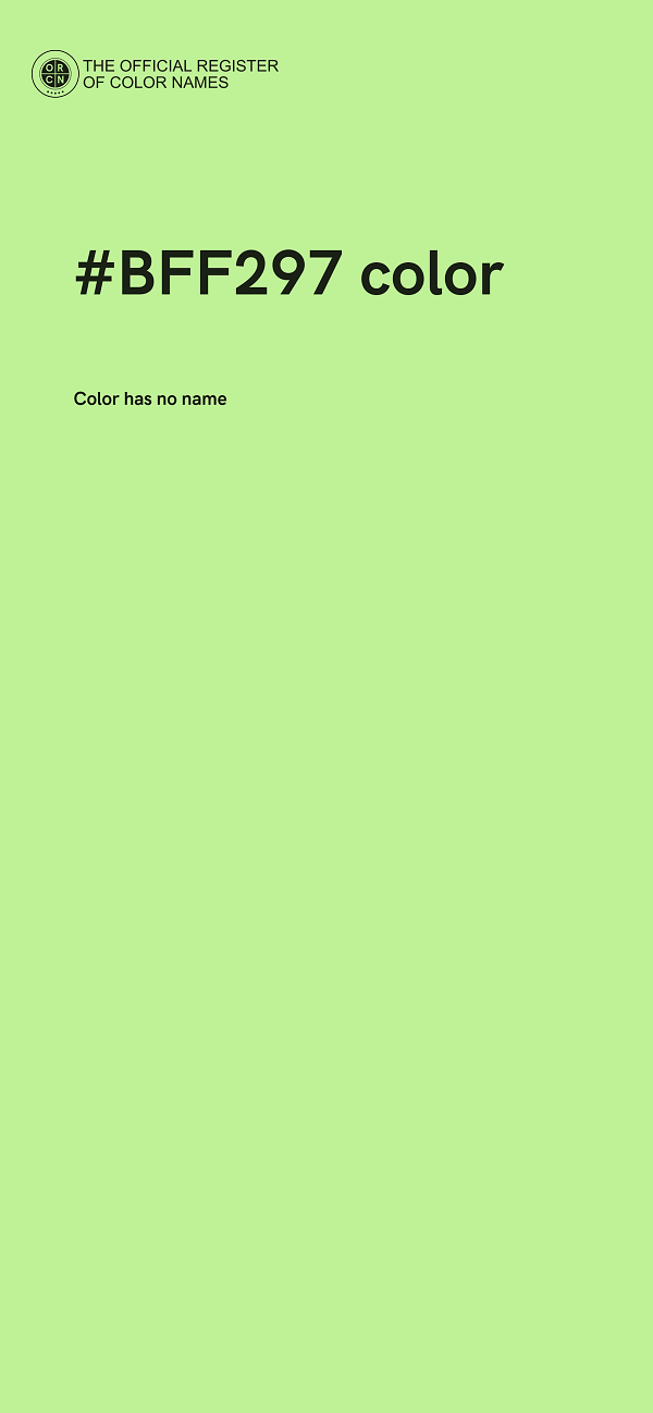 #BFF297 color image