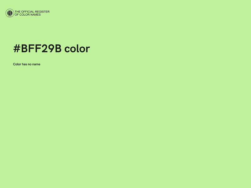 #BFF29B color image