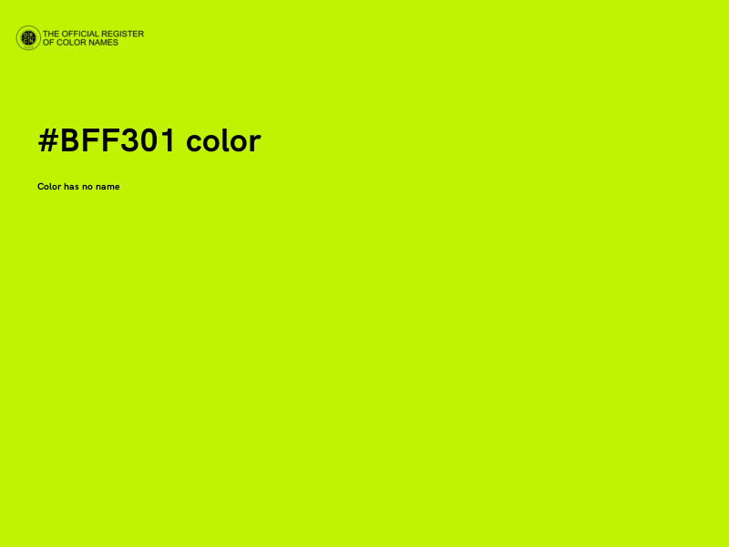 #BFF301 color image