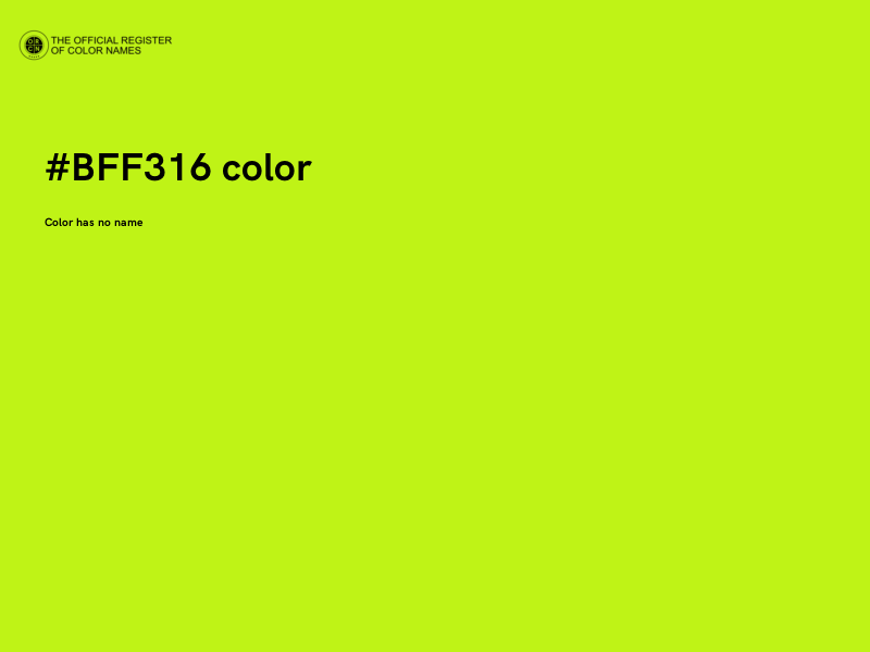 #BFF316 color image