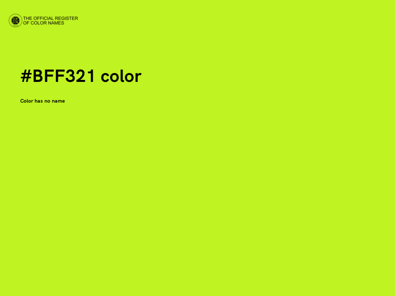 #BFF321 color image