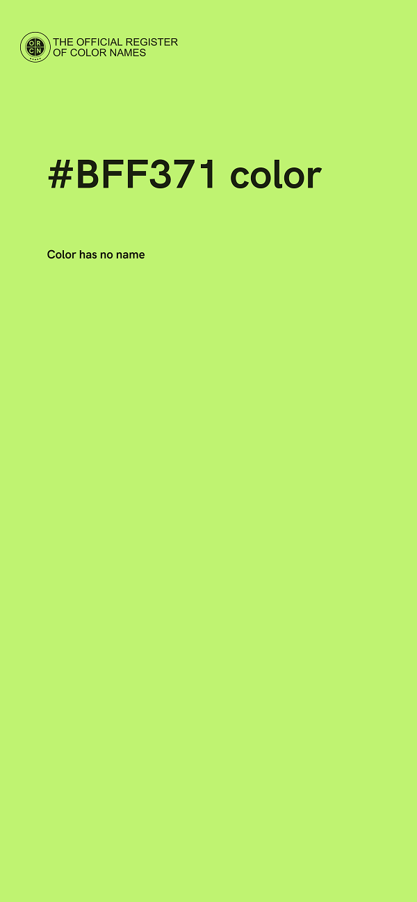 #BFF371 color image
