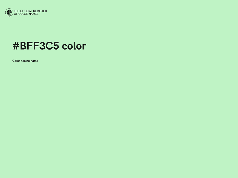 #BFF3C5 color image