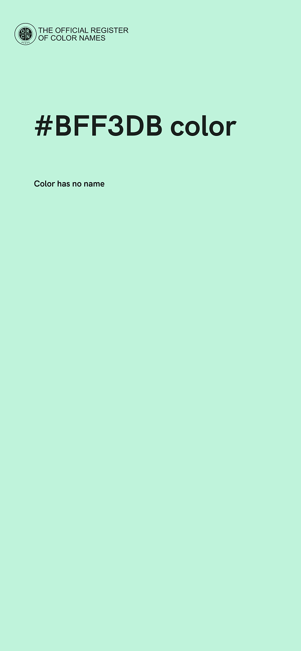 #BFF3DB color image