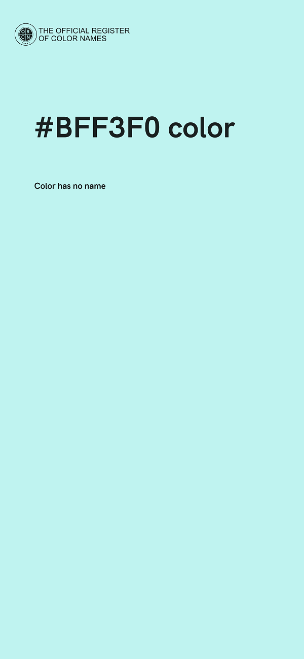 #BFF3F0 color image