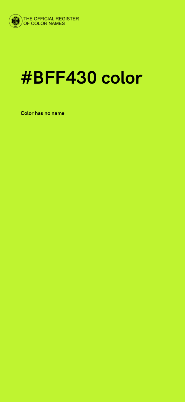 #BFF430 color image