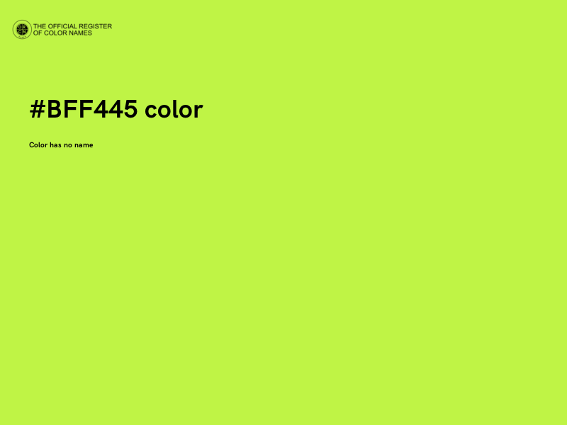 #BFF445 color image