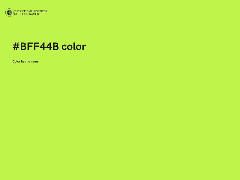 #BFF44B color image