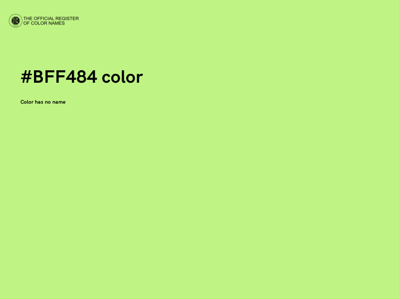 #BFF484 color image