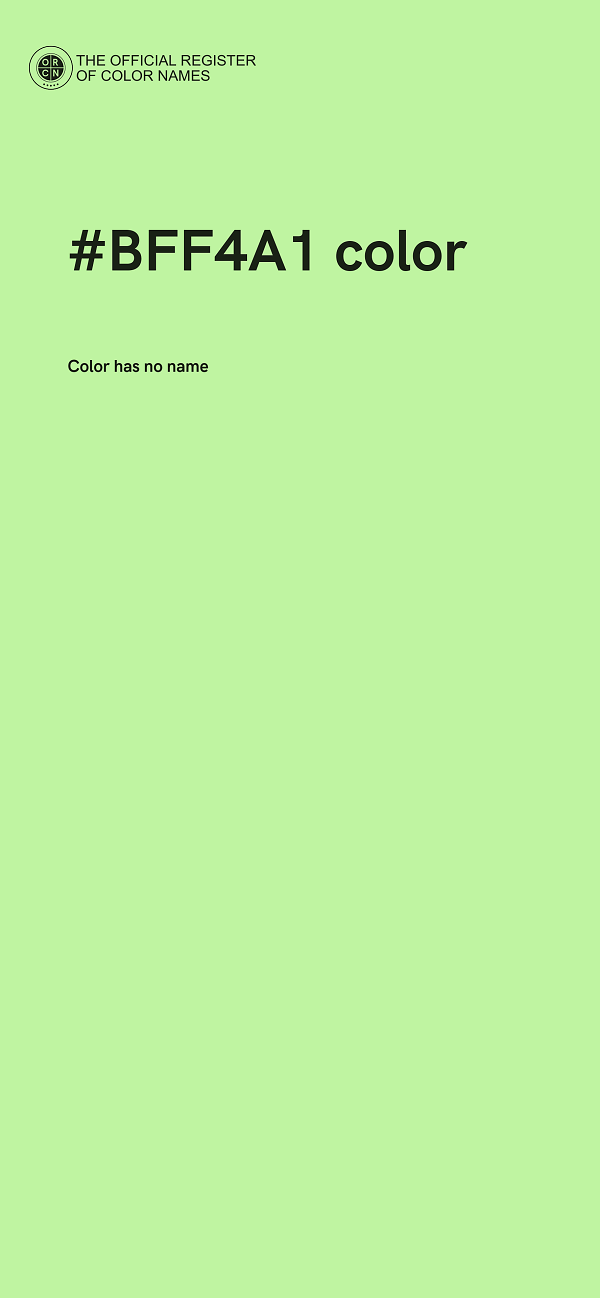 #BFF4A1 color image