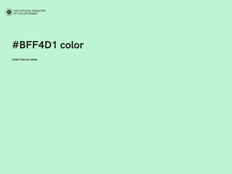 #BFF4D1 color image