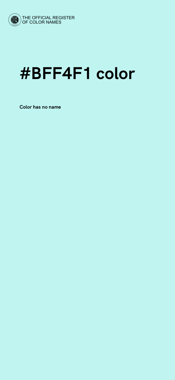 #BFF4F1 color image