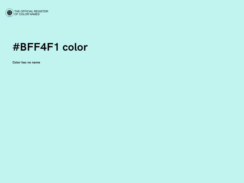 #BFF4F1 color image
