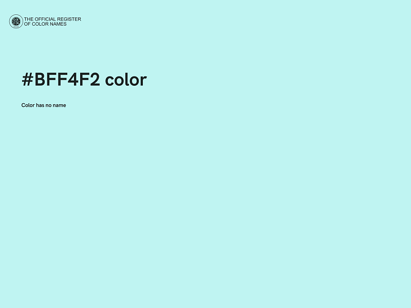 #BFF4F2 color image