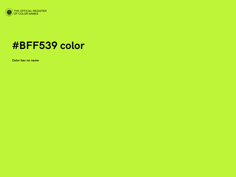 #BFF539 color image