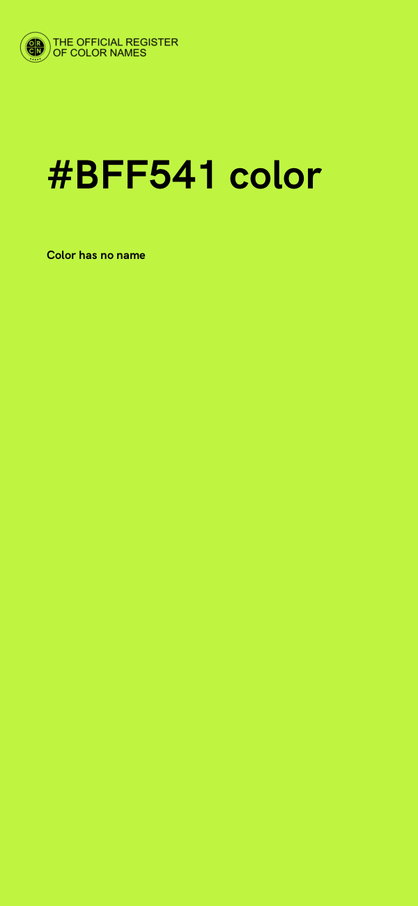 #BFF541 color image