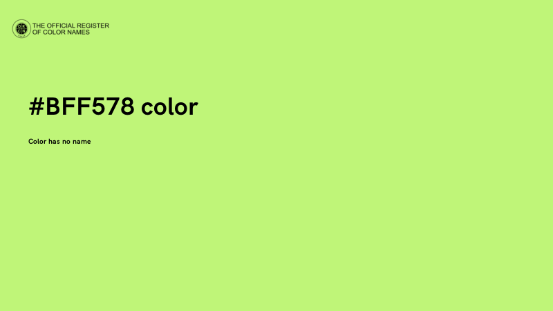 #BFF578 color image