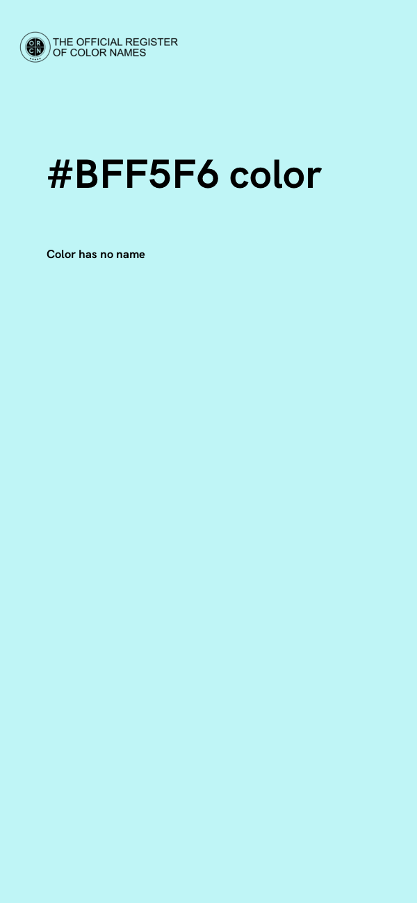 #BFF5F6 color image