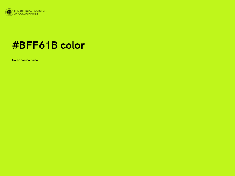 #BFF61B color image