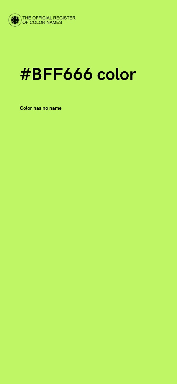 #BFF666 color image