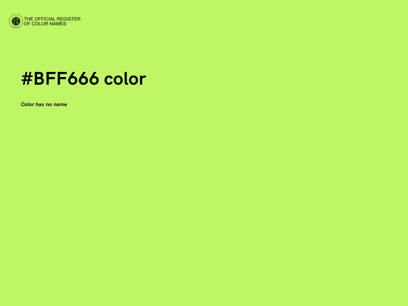 #BFF666 color image