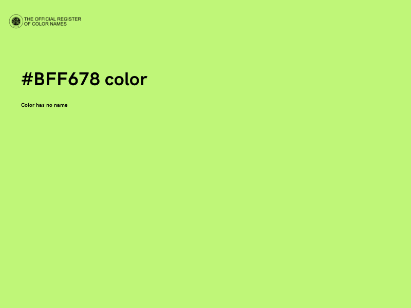 #BFF678 color image