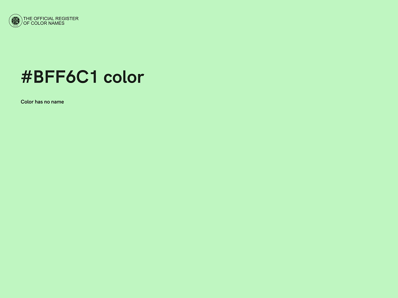 #BFF6C1 color image