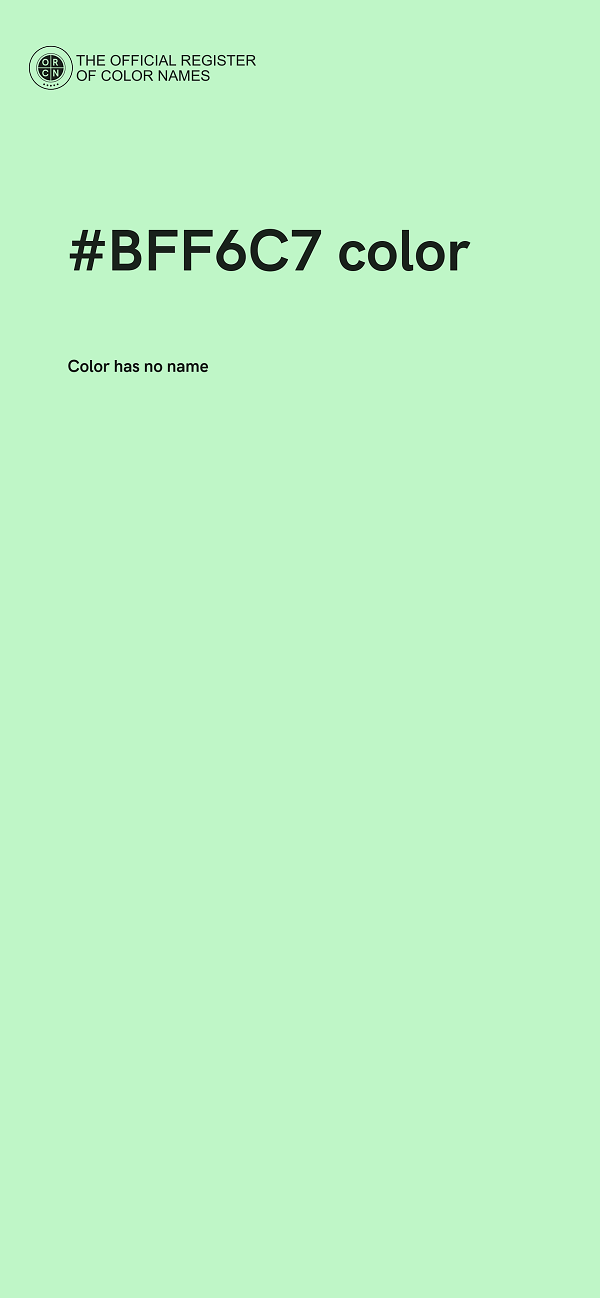 #BFF6C7 color image