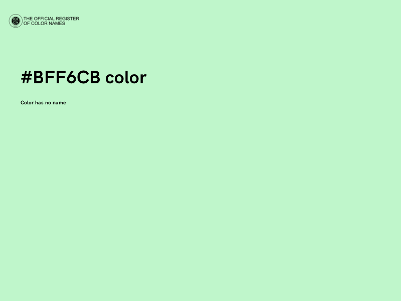 #BFF6CB color image