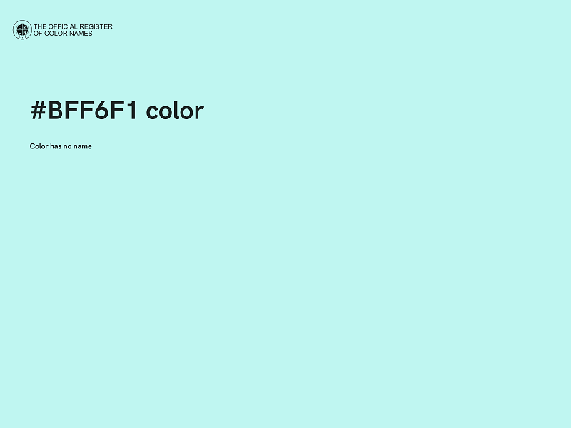#BFF6F1 color image