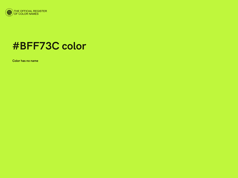 #BFF73C color image