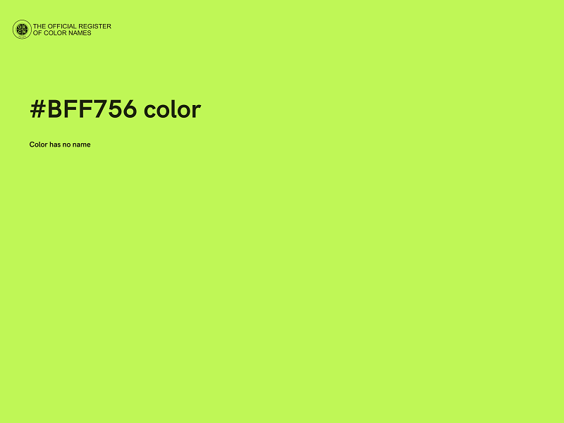 #BFF756 color image