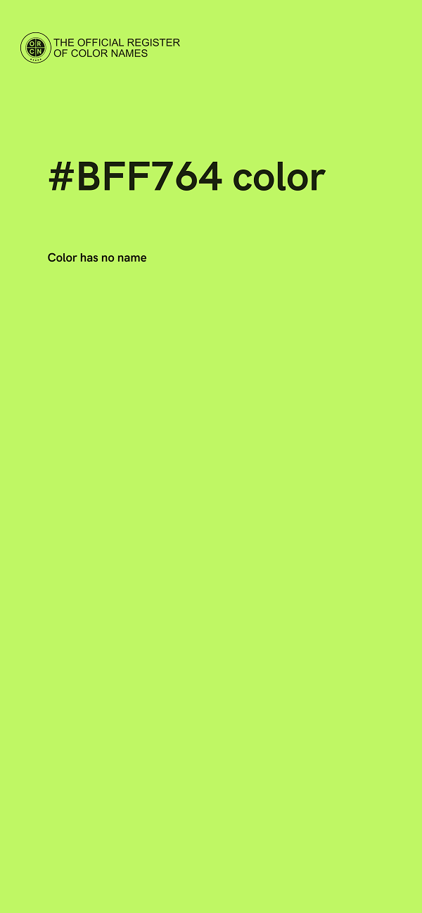 #BFF764 color image