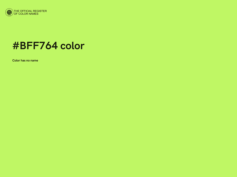 #BFF764 color image