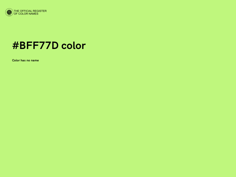 #BFF77D color image