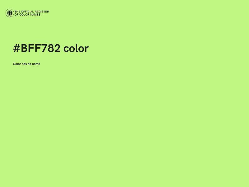 #BFF782 color image